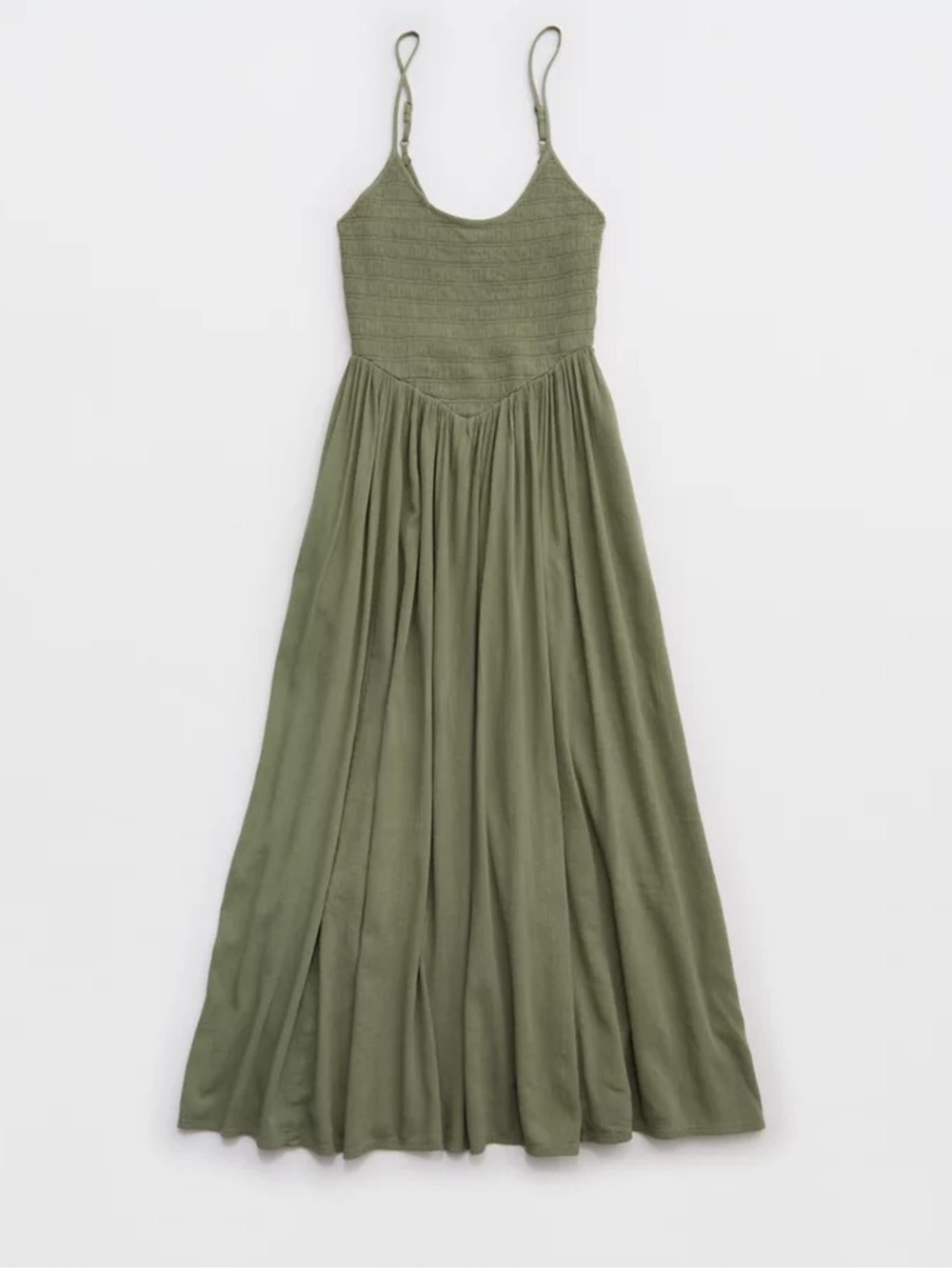 Aerie At The Barre Midi Dress Olive Fun - Picture 3 of 8